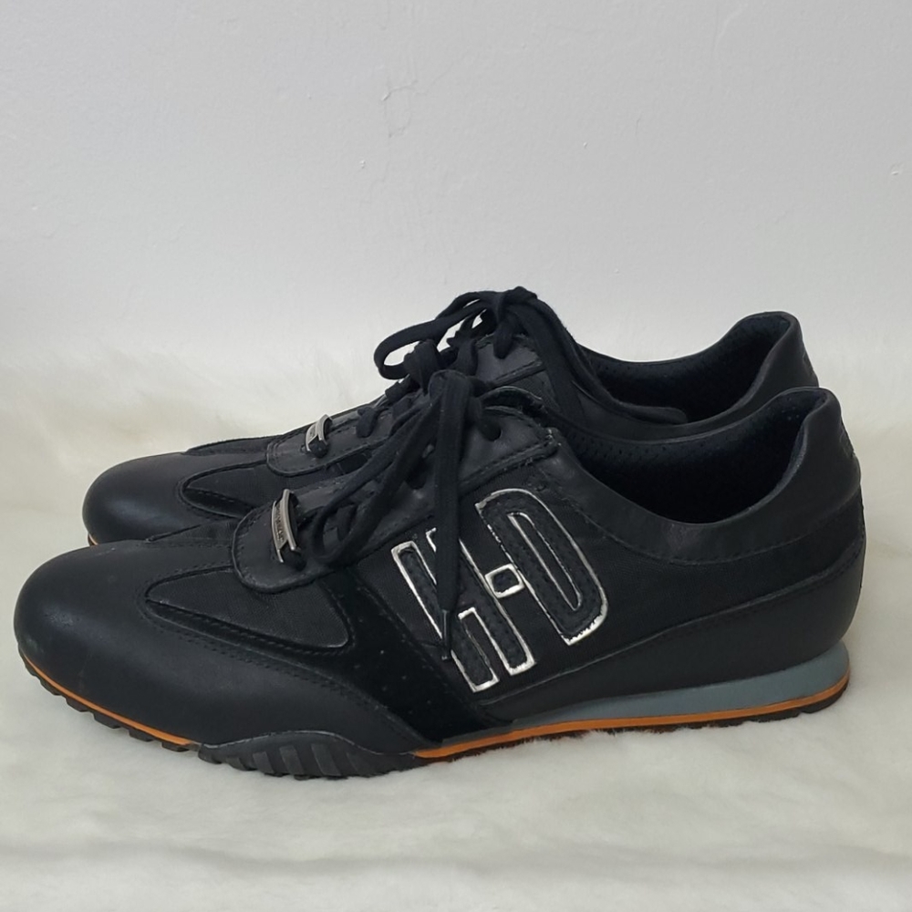 Harley Davidson leather upper shoes sneakers lace up men size 10.5